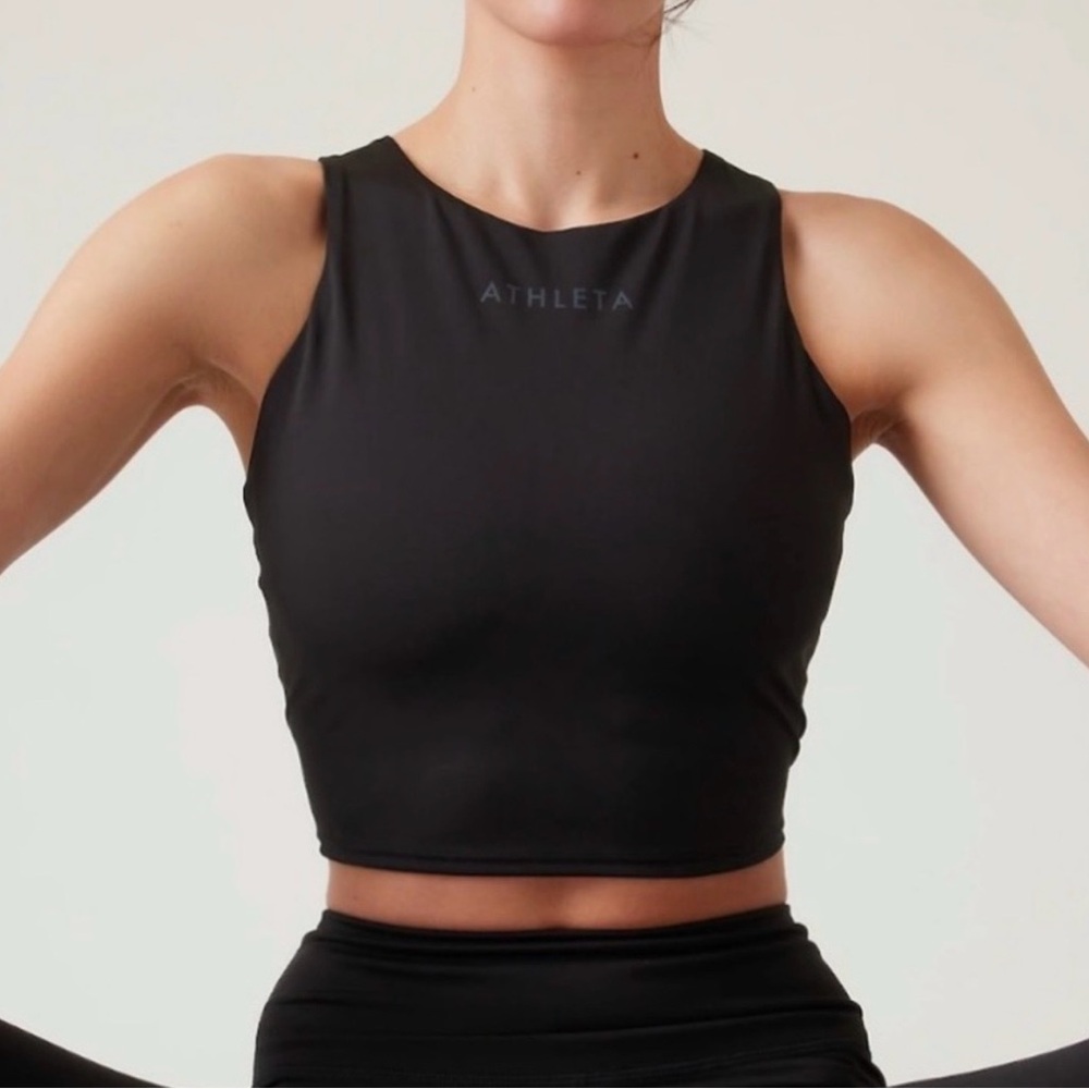 Athleta Conscious Crop Bra - Black - Size XL